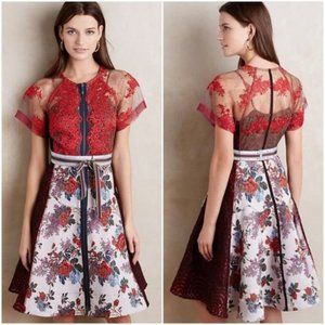 Byron Lars Winter Rose Dress Anthropologie